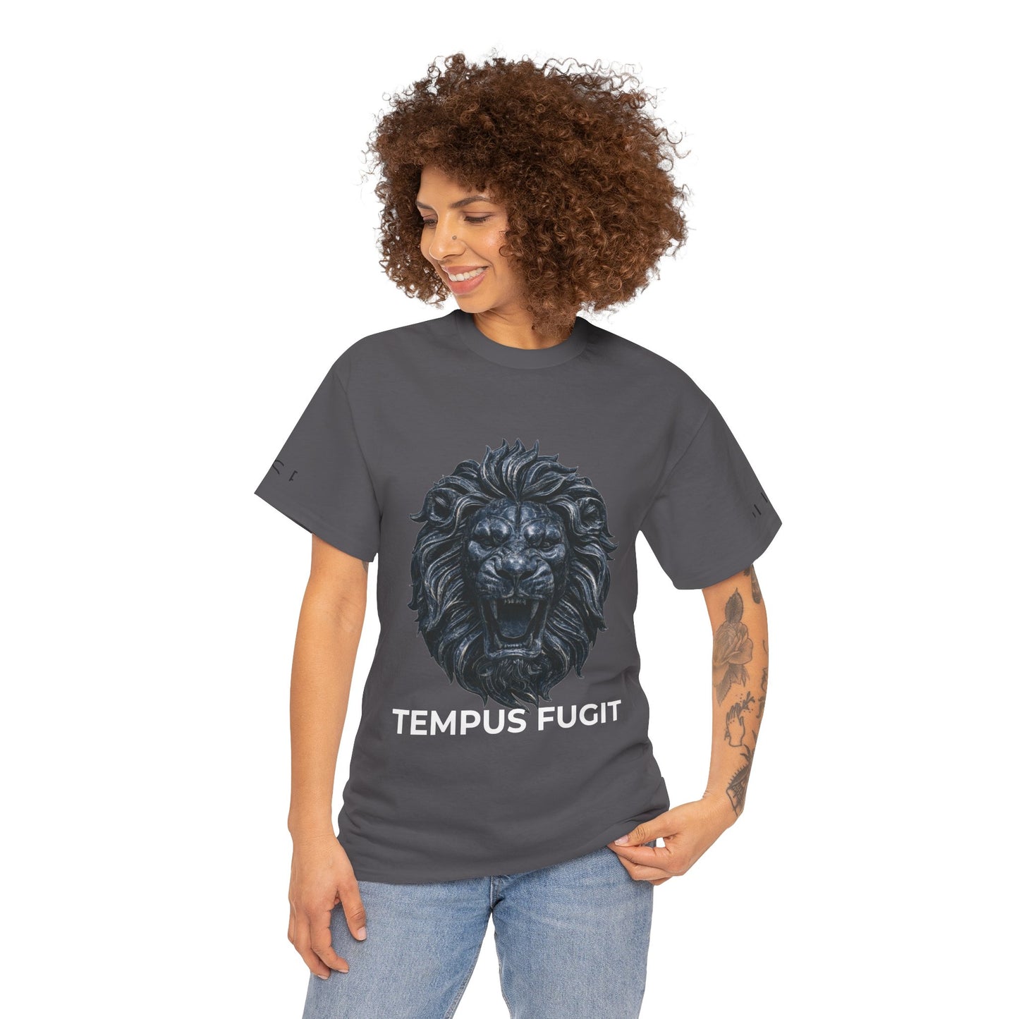 Tempus Fugit Lion T-Shirt Stoic Graphic Tee