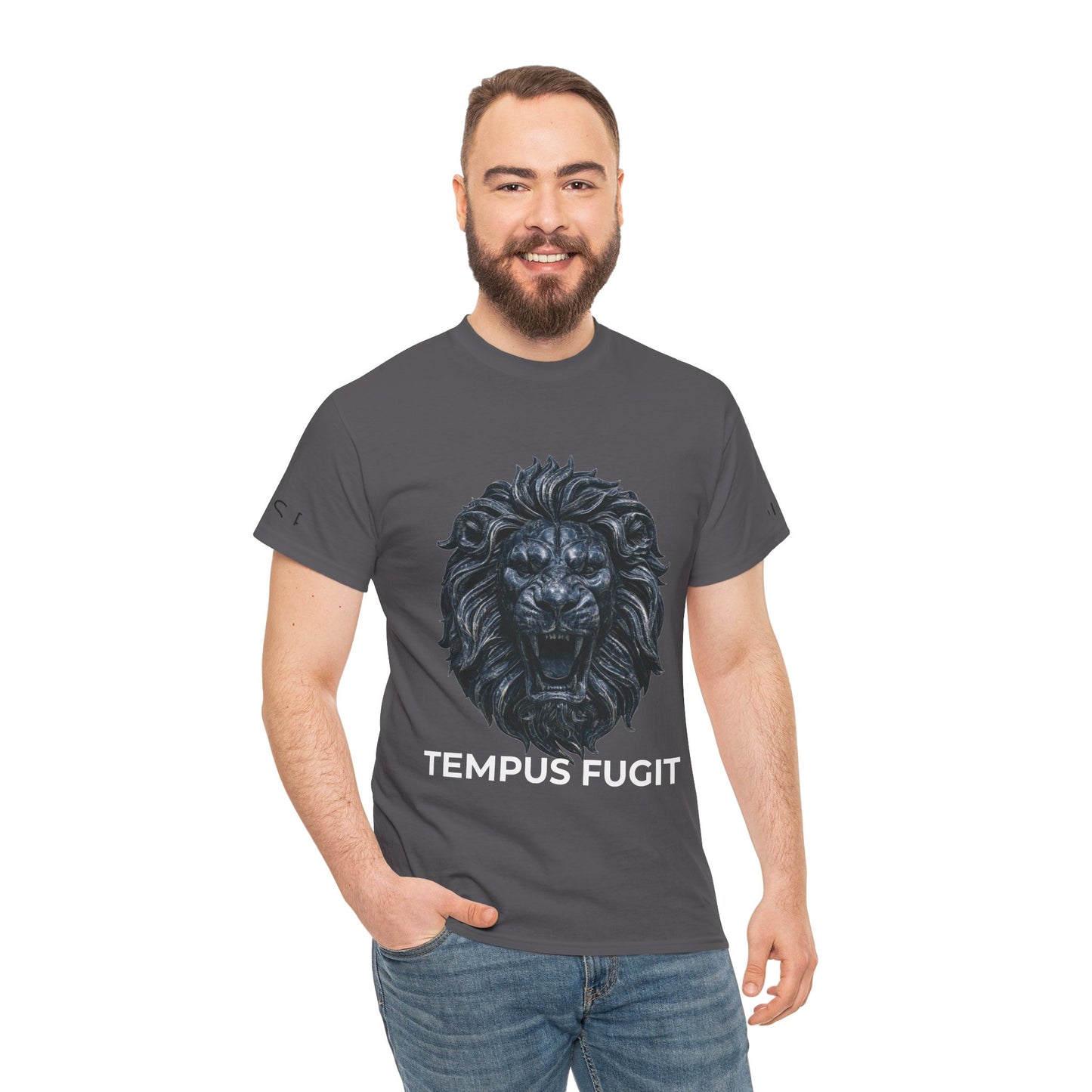 Tempus Fugit Lion T-Shirt Stoic Graphic Tee