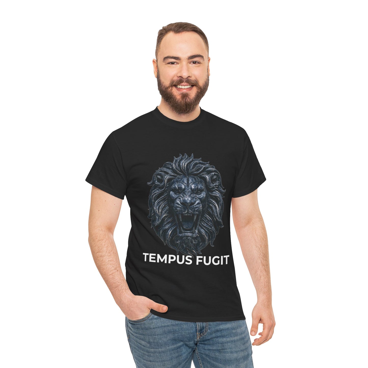 Tempus Fugit Lion T-Shirt Stoic Graphic Tee
