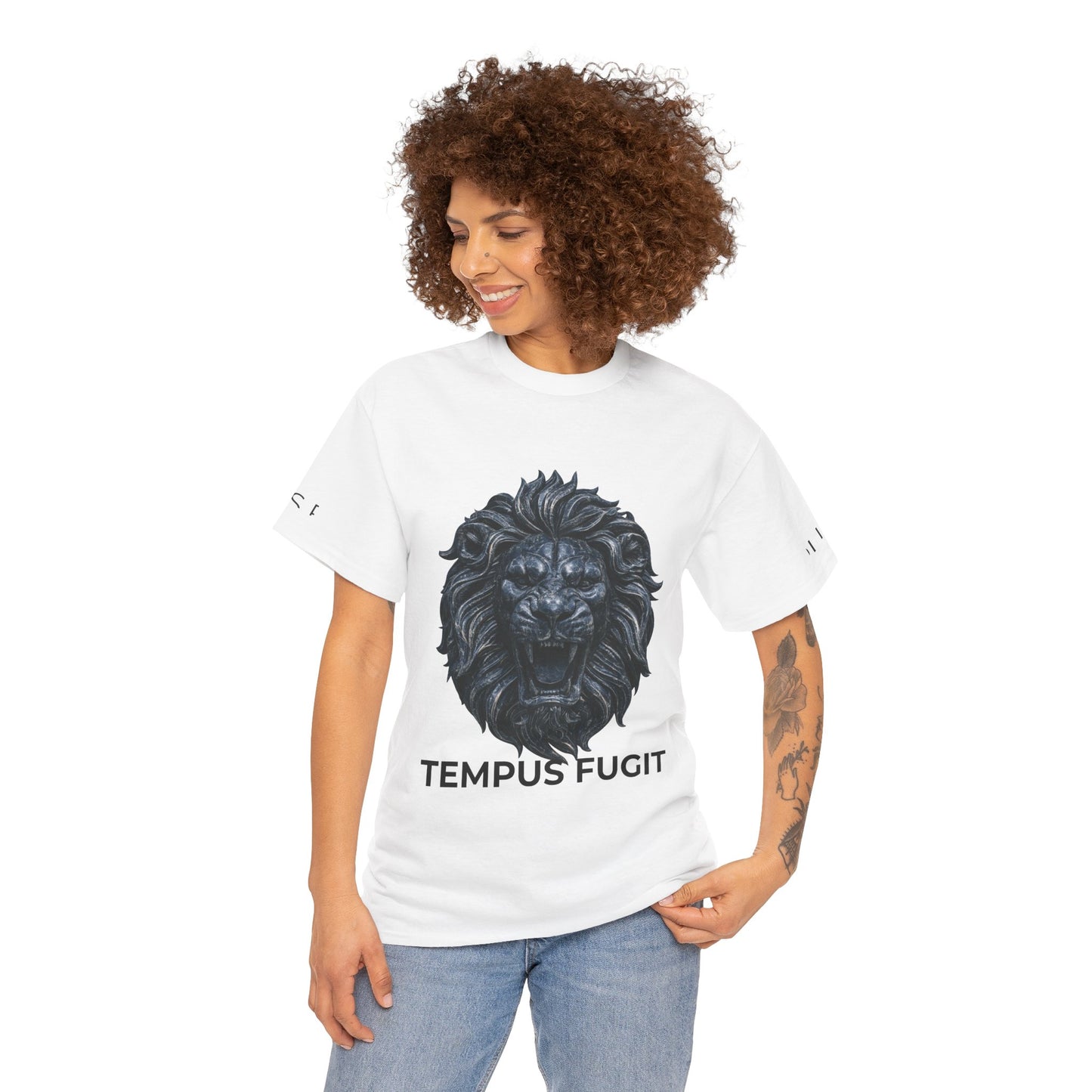 Tempus Fugit Lion T-Shirt Stoic Graphic Tee