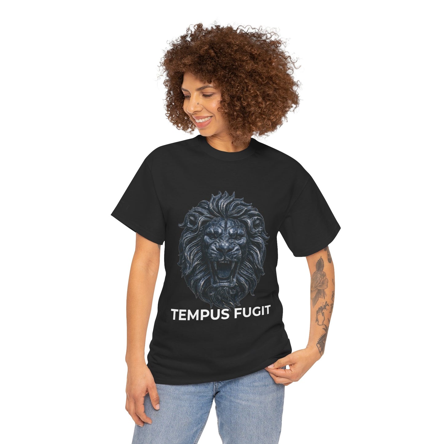 Tempus Fugit Lion T-Shirt Stoic Graphic Tee