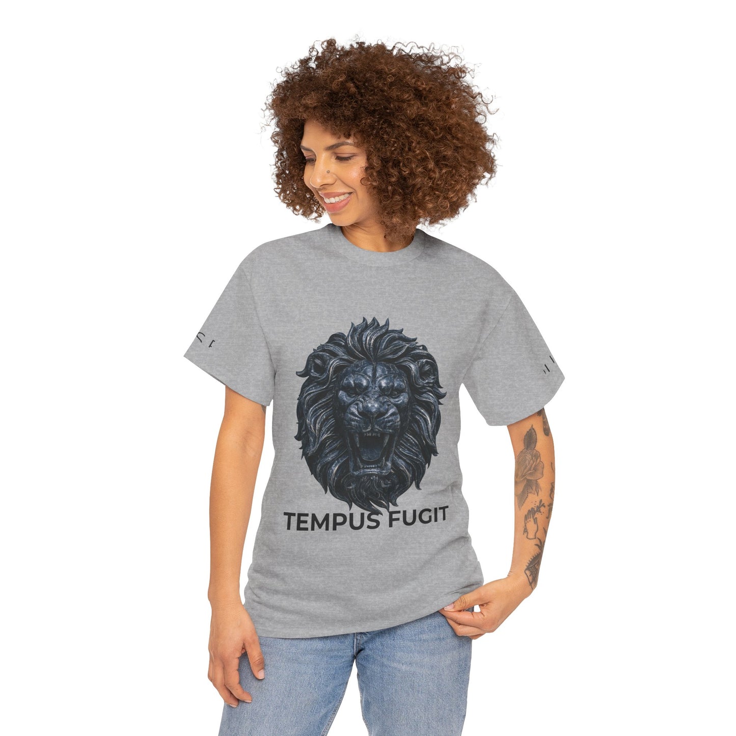 Tempus Fugit Lion T-Shirt Stoic Graphic Tee