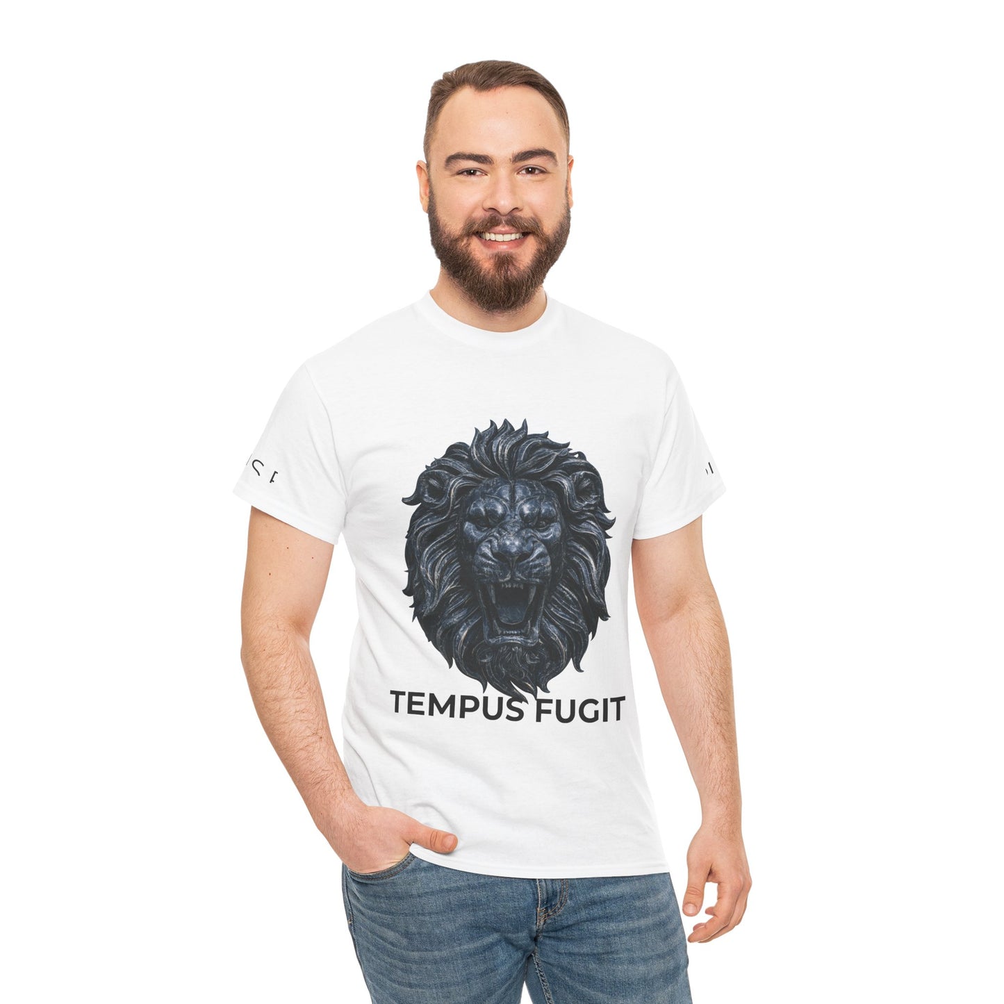 Tempus Fugit Lion T-Shirt Stoic Graphic Tee